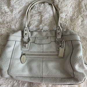 White Coach Penelope pebbled leather bag Authentic
